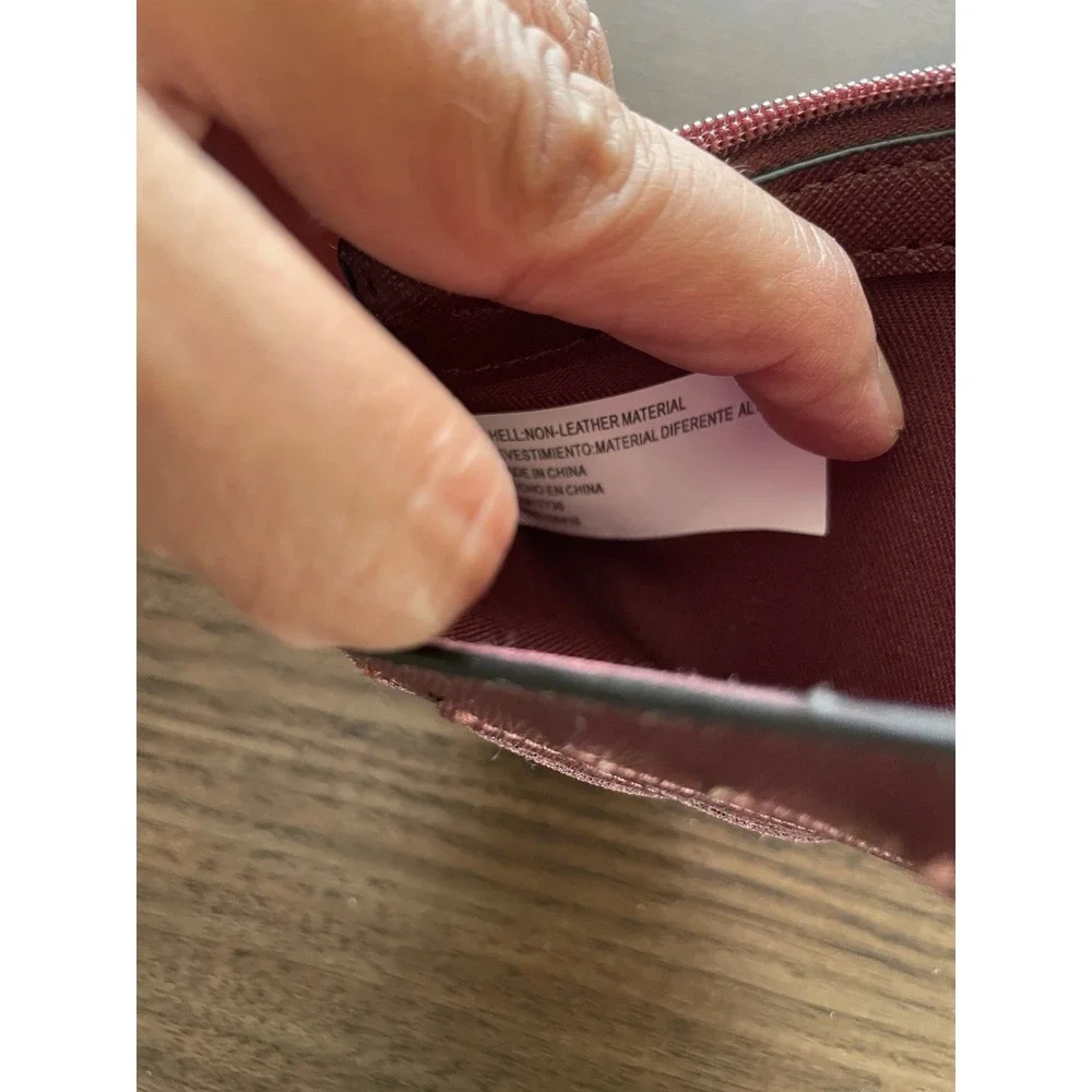 Unbranded Burgundy Card Wallet Purse Minimal Card And Money Holder